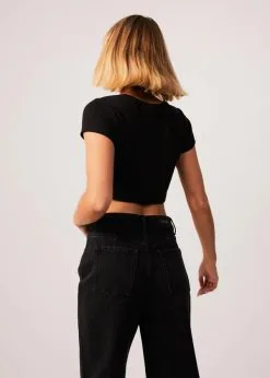 Afends Abbie Hemp Ribbed Cropped T-Shirt 11 Afends Abbie Hemp Ribbed Cropped T-Shirt -Ski Pants Shop AfendsWomensAbbie HempRibbedCroppedT Shirt Black1615 600x 651da19d 8b14 43d1 bbe8 41d0ddaeef56