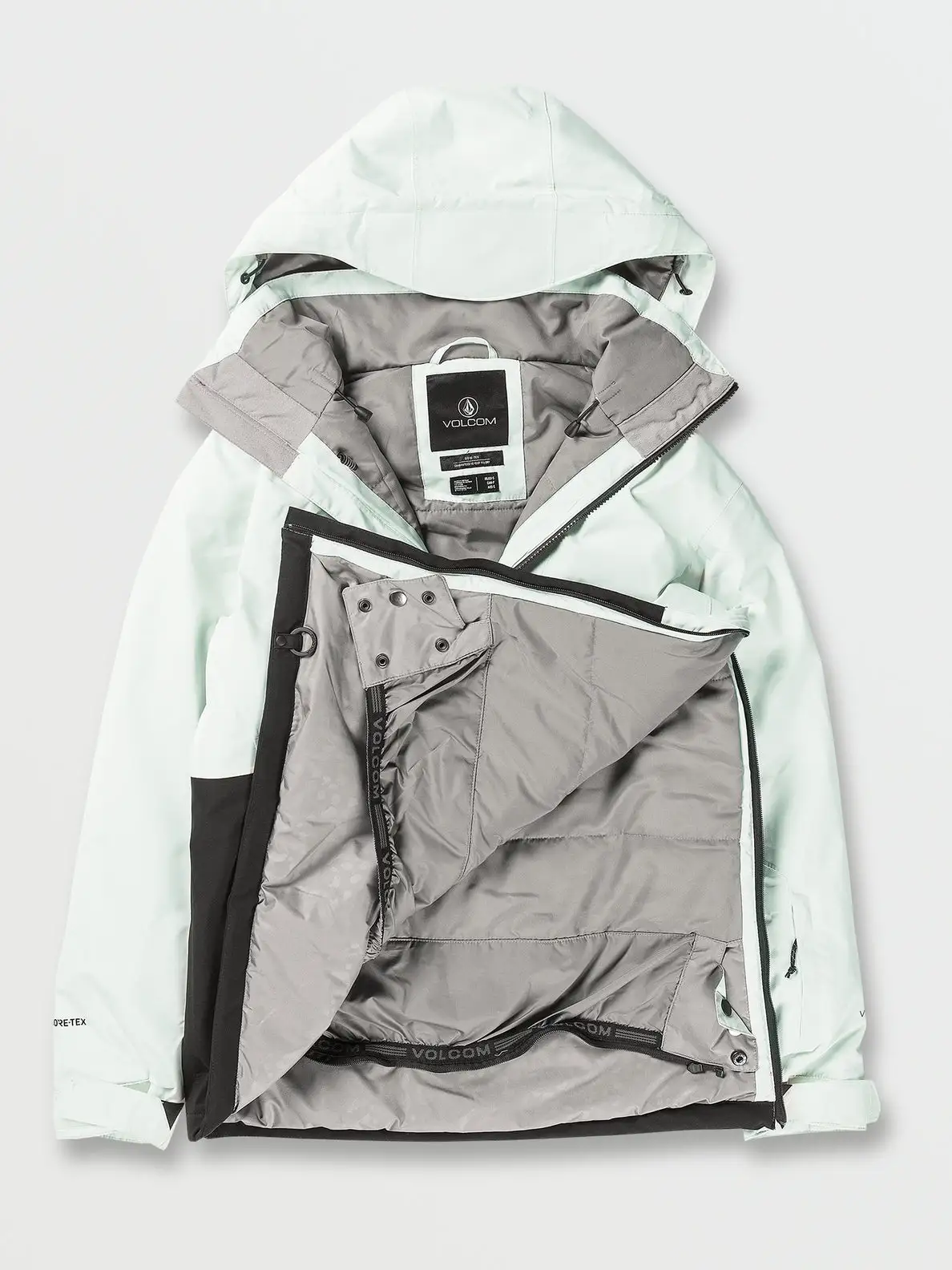 Volcom Womens Fern Insulated Gore-Tex Pullover - Ice Green 7 Volcom Womens Fern Insulated Gore-Tex Pullover - Ice Green - Image 5