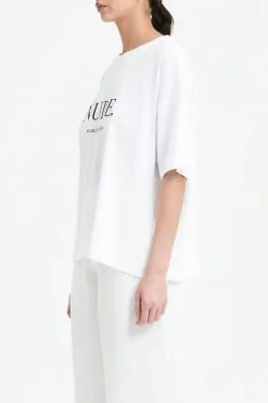 Nude Lucy Nude. Washed Tee -Ski Pants Shop NU24728 WHITE 005