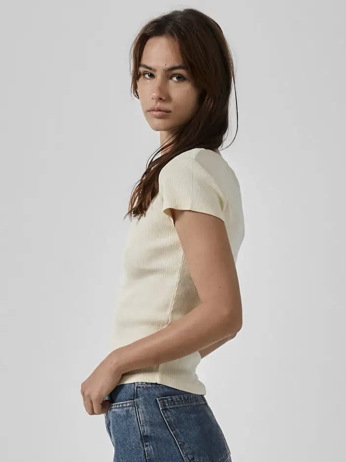 Thrills Between Two Thorns Cap Sleeve Tee - Sunlight 7 Thrills Between Two Thorns Cap Sleeve Tee - Sunlight - Image 5