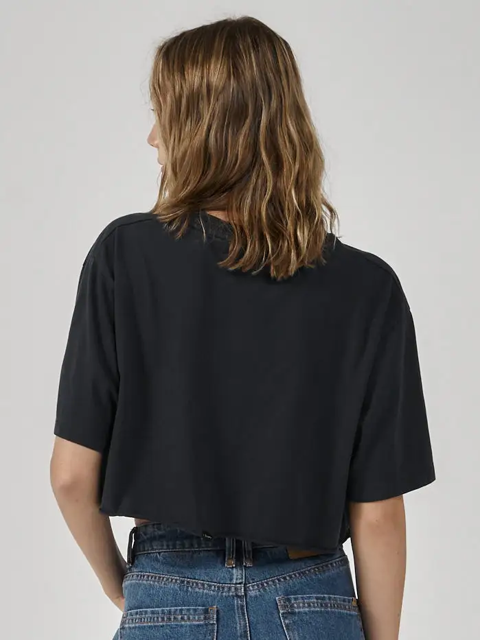 Thrills Iron Eagle Merch Super Crop Tee - Twilight Black 4 Thrills Iron Eagle Merch Super Crop Tee - Twilight Black - Image 2