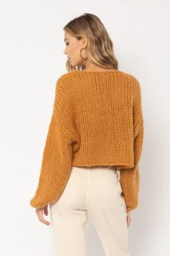 Amuse Society DESERT SKIES SWEATER KNIT -Ski Pants Shop amuse society desert skies sweater knit amber light 2