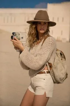 Amuse Society DESERT SKIES SWEATER KNIT -Ski Pants Shop amuse society desert skies sweater knit linen 1