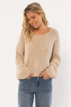 Amuse Society DESERT SKIES SWEATER KNIT -Ski Pants Shop amuse society desert skies sweater knit linen 2