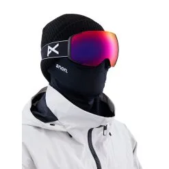 Anon M2 MFI Low Bridge Fit Snow Goggle -Ski Pants Shop anon m2 mfi low bridge goggle 2023 black perceive sunny red lens 4