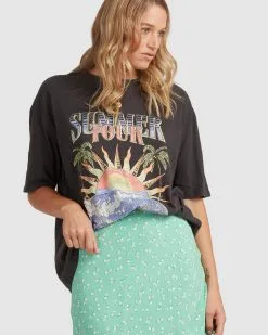 Billabong Summer Tour T-Shirt -Ski Pants Shop billabong summer tour t shirt off black 6