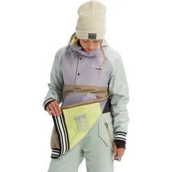 Burton Loyle Anorak Snowboard Jacket -Ski Pants Shop burton loyle anorak snowboard jacket 2020 aqua gray lilac gray timber wolf sunny lime 3