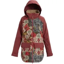 Burton Prowess Snowboard Jacket -Ski Pants Shop burton prowess snowboard jacket 2020 cheetahfloral rose brown 1