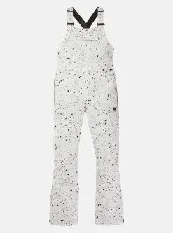 Burton Women's Avalon 2L Bib Pants -Ski Pants Shop burton women s burton avalon 2l bib pants stout white spatter 1