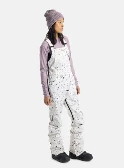 Burton Women's Avalon 2L Bib Pants -Ski Pants Shop burton women s burton avalon 2l bib pants stout white spatter 2