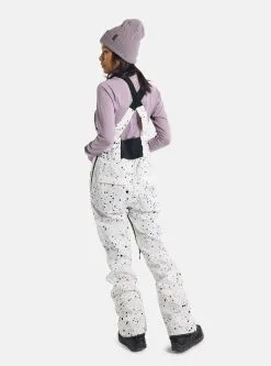 Burton Women's Avalon 2L Bib Pants -Ski Pants Shop burton women s burton avalon 2l bib pants stout white spatter 4