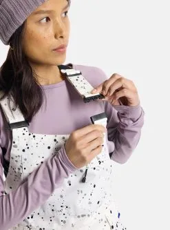 Burton Women's Avalon 2L Bib Pants -Ski Pants Shop burton women s burton avalon 2l bib pants stout white spatter 5