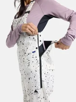 Burton Women's Avalon 2L Bib Pants -Ski Pants Shop burton women s burton avalon 2l bib pants stout white spatter 7