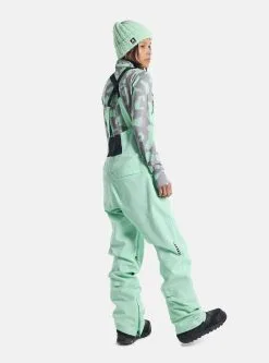 Burton Women's Reserve Stretch 2L Bib Pants -Ski Pants Shop burton women s burton reserve stretch 2l bib pants jewel green 3
