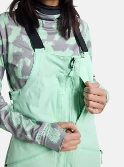 Burton Women's Reserve Stretch 2L Bib Pants -Ski Pants Shop burton women s burton reserve stretch 2l bib pants jewel green 4