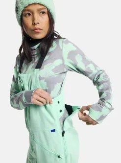 Burton Women's Reserve Stretch 2L Bib Pants -Ski Pants Shop burton women s burton reserve stretch 2l bib pants jewel green 5