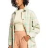 Roxy Womens Check It Out Oversized Overshirt -Ski Pants Shop erjjk03527 roxy w ghy1 frt2