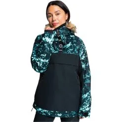 Roxy Shelter Half-Zip Snow Jacket 2022 -Ski Pants Shop erjtj03327 roxy w kvj1 frt1