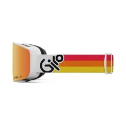Giro Axis Snow Goggle -Ski Pants Shop giro axis goggle white orange og vintage vivid ember left