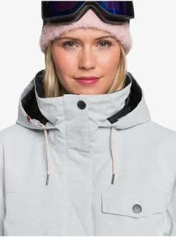 Roxy Womens Billie Snow Jacket -Ski Pants Shop roxy womens billie snow jacket heather grey 4 405f4e71 2191 4ada 9b74 7557ee6c4238