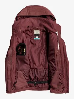 Roxy Womens Billie Snow Jacket -Ski Pants Shop roxy womens billie snow jacket oxblood red 11