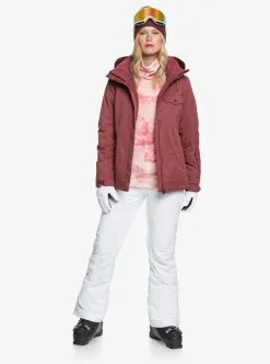 Roxy Womens Billie Snow Jacket -Ski Pants Shop roxy womens billie snow jacket oxblood red 7