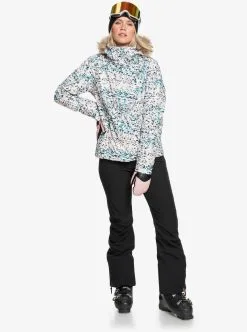 Roxy Womens Jet Ski Snow Jacket -Ski Pants Shop roxy womens jet ski snow jacket bright white izi 6