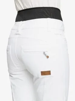 Roxy Womens Rising High Insulated Snow Pants -Ski Pants Shop roxy womens rising high insulated snow pants bright white 8