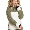 Roxy Shelter Half-Zip Snow Jacket 2022 -Ski Pants Shop roxy womens shelter half zip snow jacket burnt olive 6