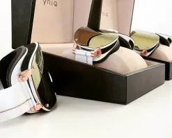 YNIQ Model 4 Snow Goggles -Ski Pants Shop yniq box four white rose gold 42
